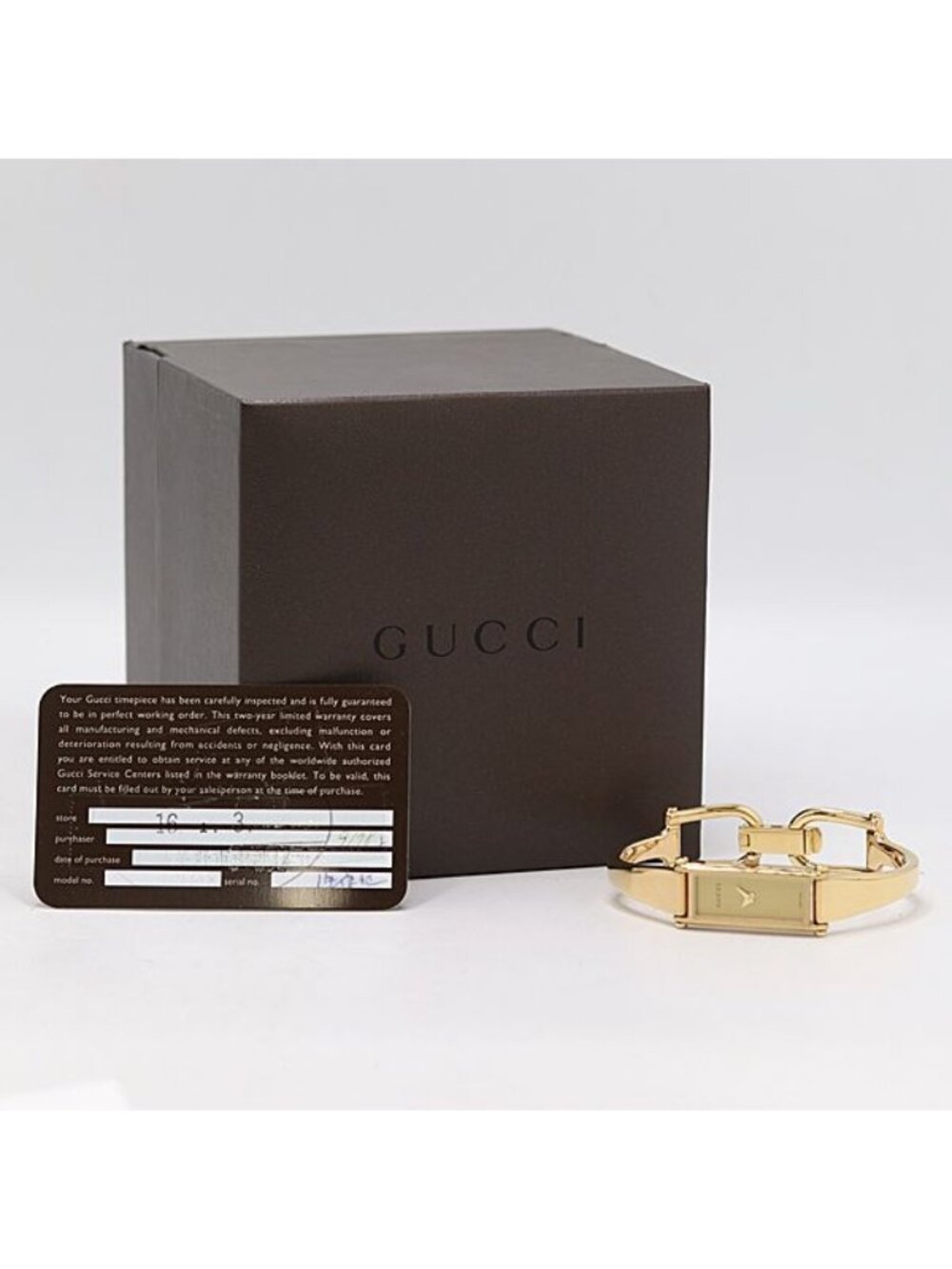 Gucci Bangle Watch Quartz Gold Dial - Picture 5 of 5